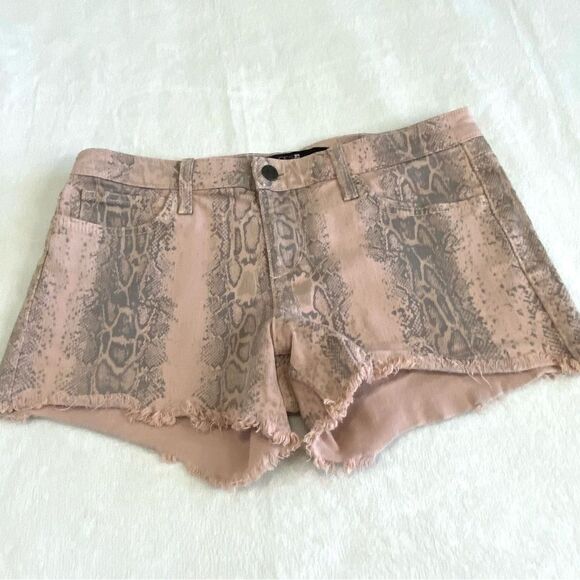 JOES JEANS BLUSH SNAKE PRINT SHORTS - Picture 1 of 9